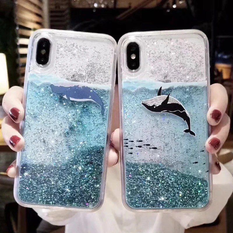 10 шт для iPhone XS max Модный прозрачный, Блестящий Звезда динамичный, жидкий песок чехлы для телефонов