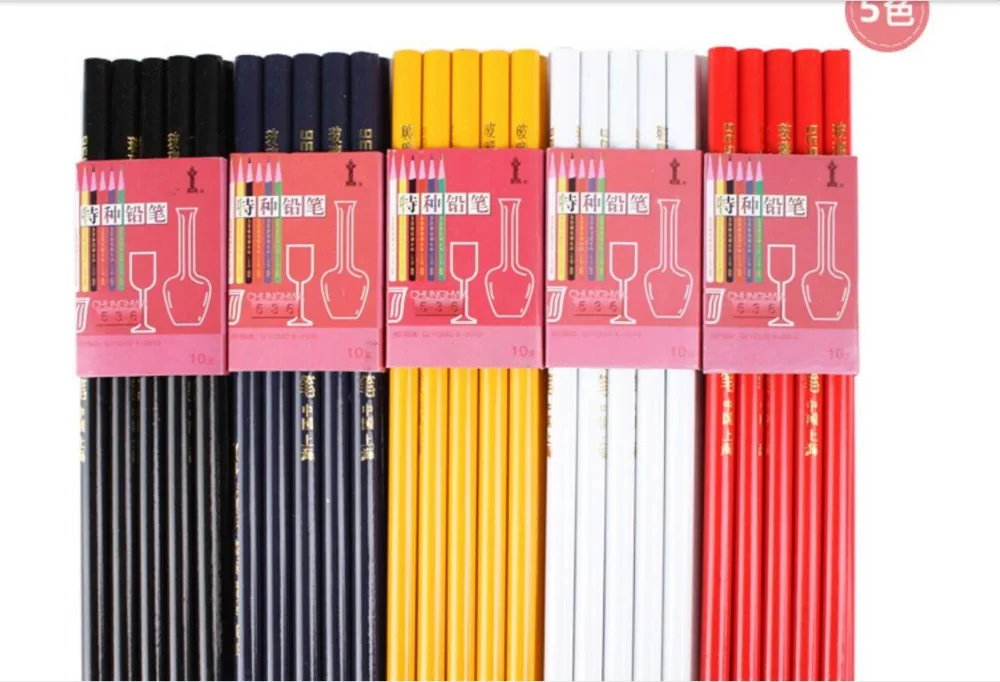 50pc/lot Red Blue yellow white black special color Pencil Drawing Marker pen account Woodworking Color design supplies | Канцтовары для