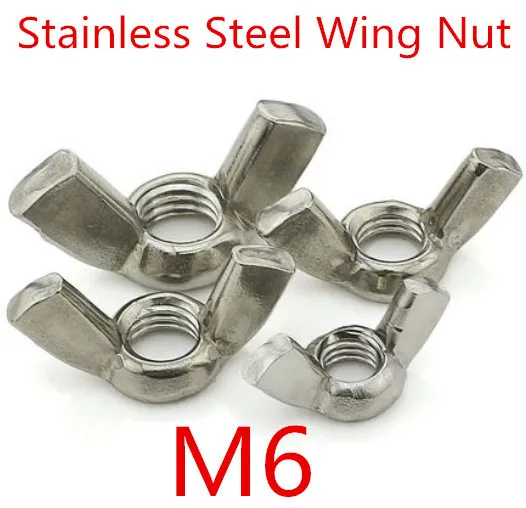 

20PCS/LOT Stainlss steel 304 m6 Wing Nut (Butterfly Nut) Thumb Nut