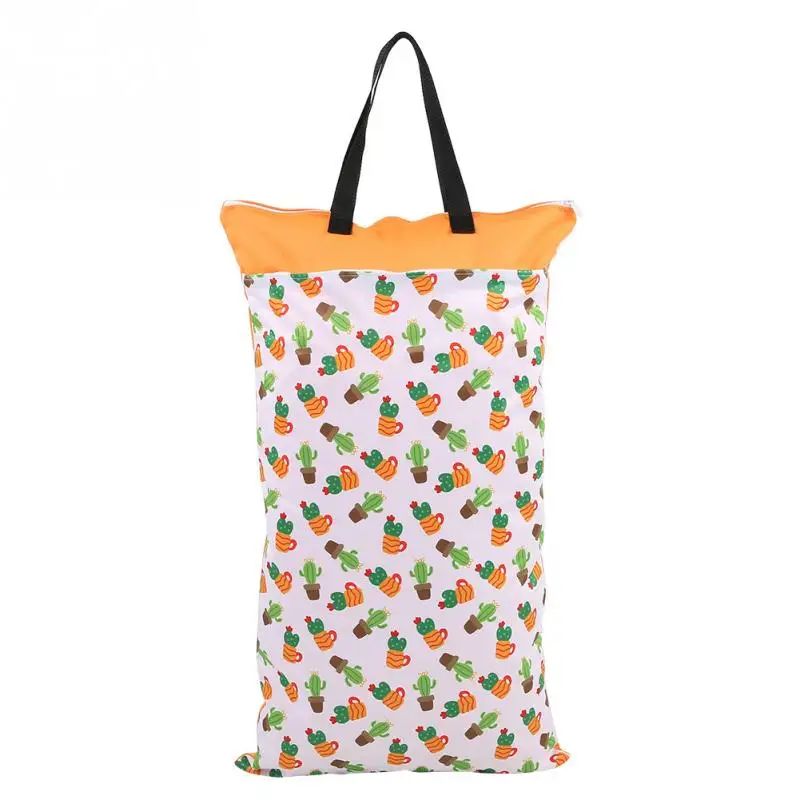 Style2- 70cm 40x70 см большой висячий влажный/сухой мешок для подгузников водонепроницаемая многоразовая полотняная пеленка Вставки подгузник хранение белья сумка с двумя молниями - Цвет: Style2- 70cm