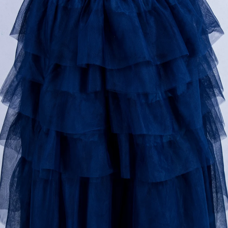 Элегантная женская плиссированная длинная многослойная юбка-пачка из тюля, многослойные винтажные вечерние юбки, новинка