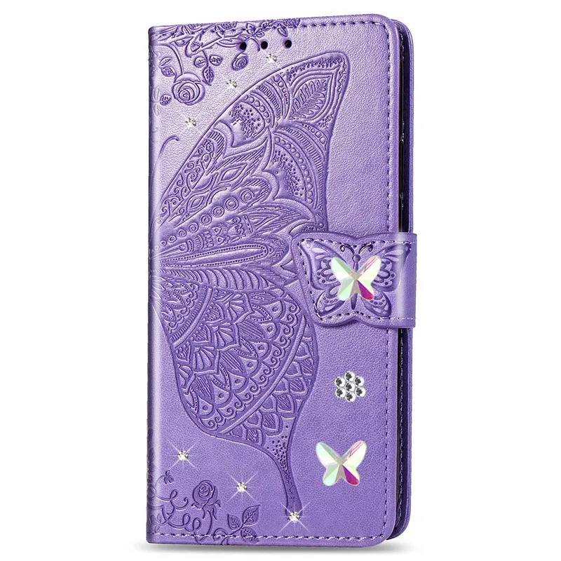 Кожаный чехол с бабочкой для samsung Galaxy A40 A30S A20S для samsung A50 A30 A70 A80 M30 A10E A2 Core, откидной Чехол-бумажник для телефона