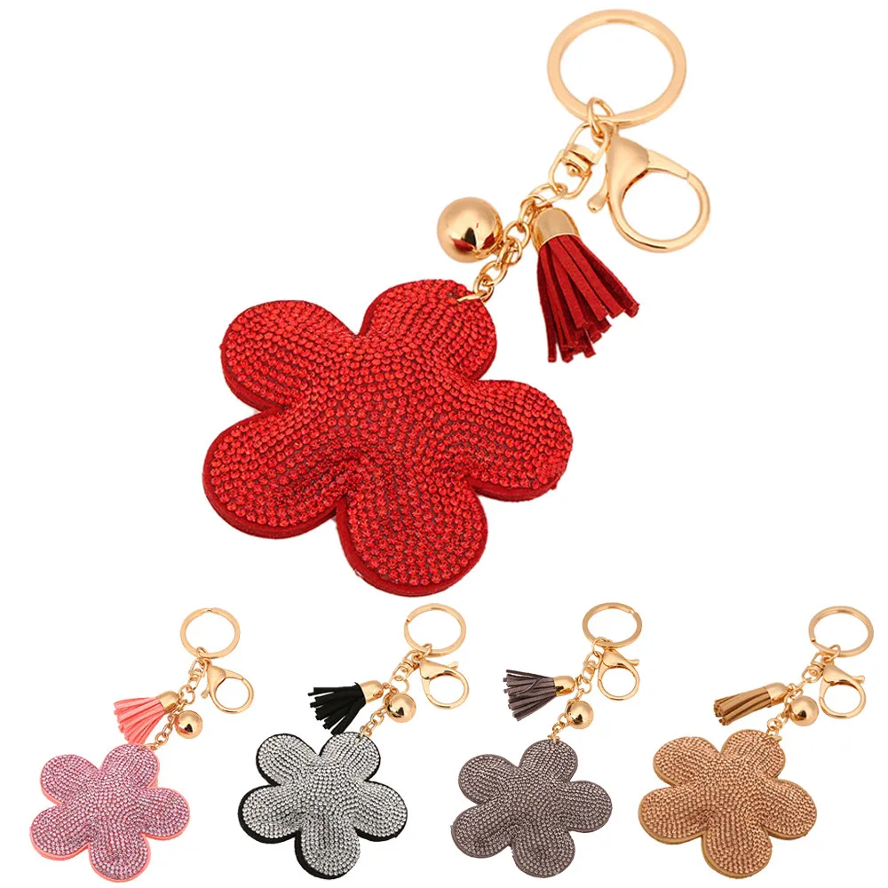 Starry Styling Rhinestone Tassel Keychain Bag Handbag Key Ring Car Key Pendant Key Chains Delicate