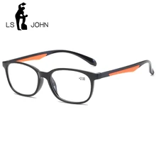 LS JOHN, модные женские и мужские очки для чтения TR90, ультралегкие ретро очки из смолы с прозрачными линзами, женские и мужские очки для чтения, очки для дальнозоркости