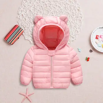 

Baby Jacket Light Children Bear Ear Winter Jacket Kids Boys Girls Down Hoodies Coat Kids Jacket Toddler Boy Jacket