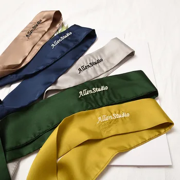 

Solid color letter small scarf female silk scarf spring and summer wild professional scarf fashion ladies art square scarf