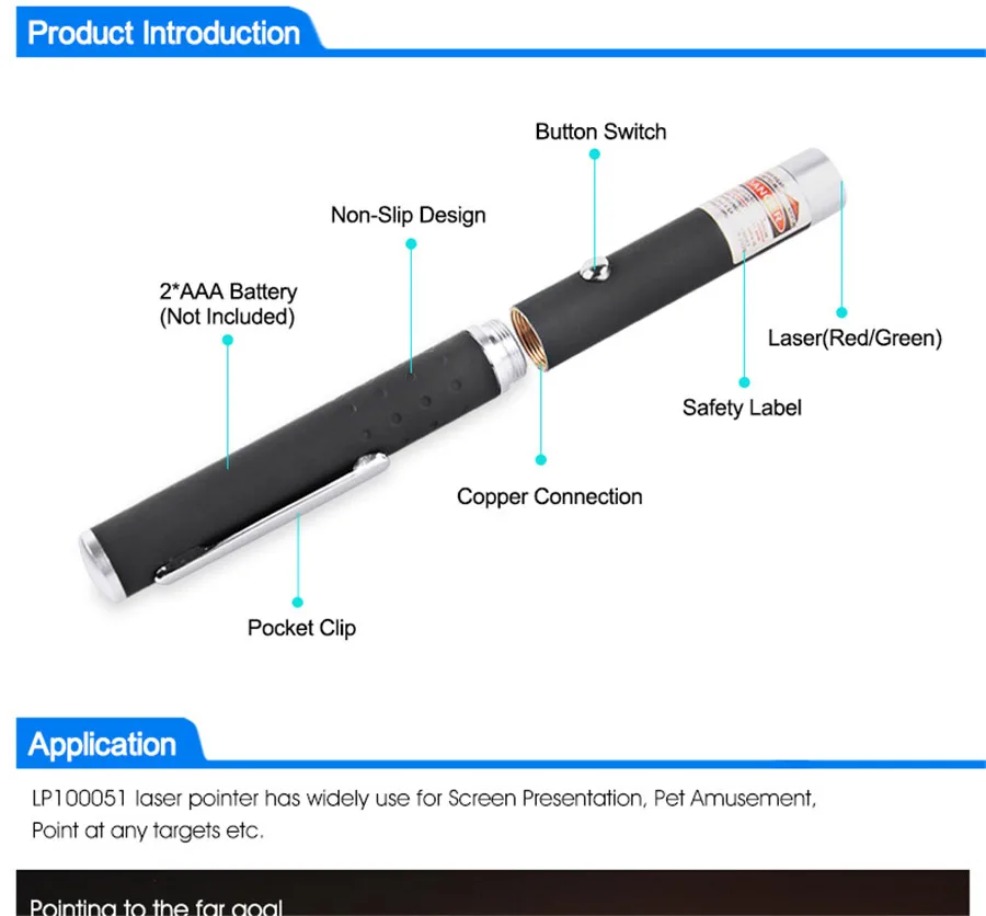 5mW High Power Laser Pointer Green Lazer Pointer Pen For Hunting (7)