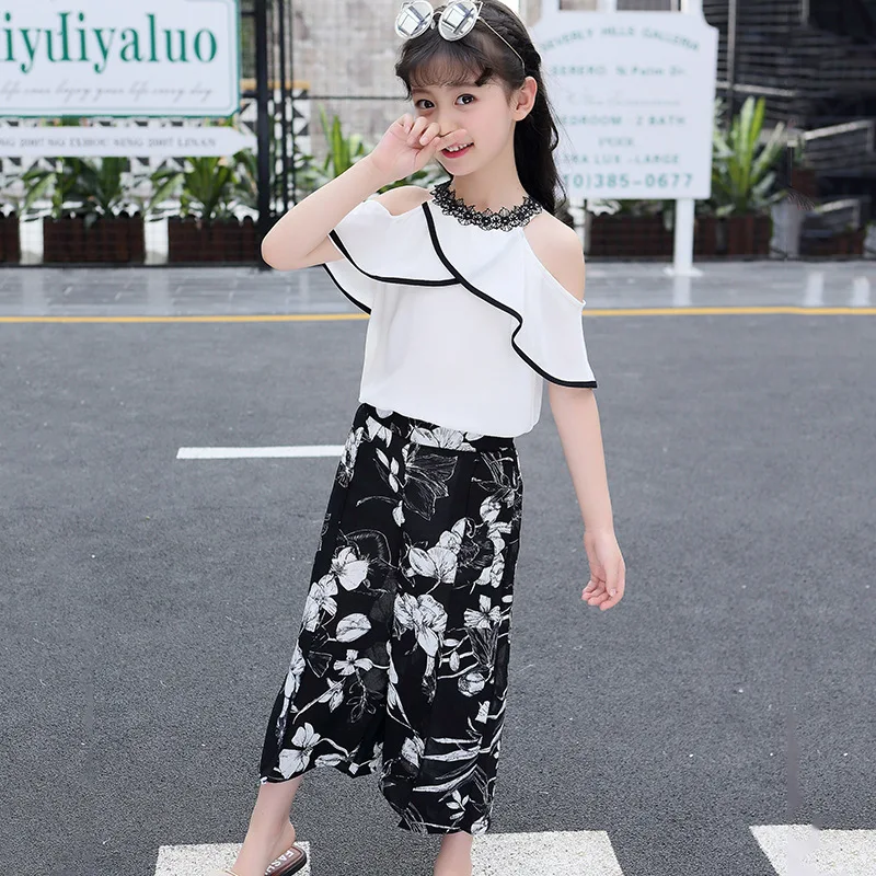 MV Girls Summer New Korean Fashion Suit Childrens Clothing Fashion Two-Piece 