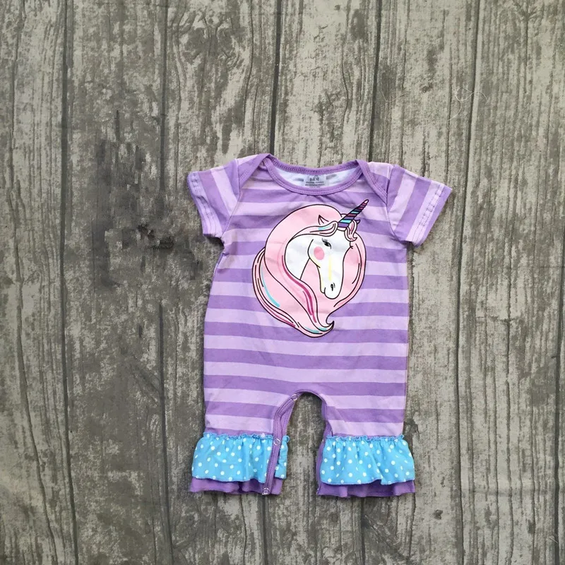 

baby kids summer outfits infant toddler baby kids unicorn romper toddler girls lavender stripes bubble romper clothing outfits
