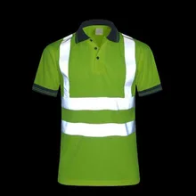 Защитная одежда Светоотражающая высокая видимость футболка для спецодежды с коротким рукавом флуоресцентная желтая Рабочая футболка быстросохнущая