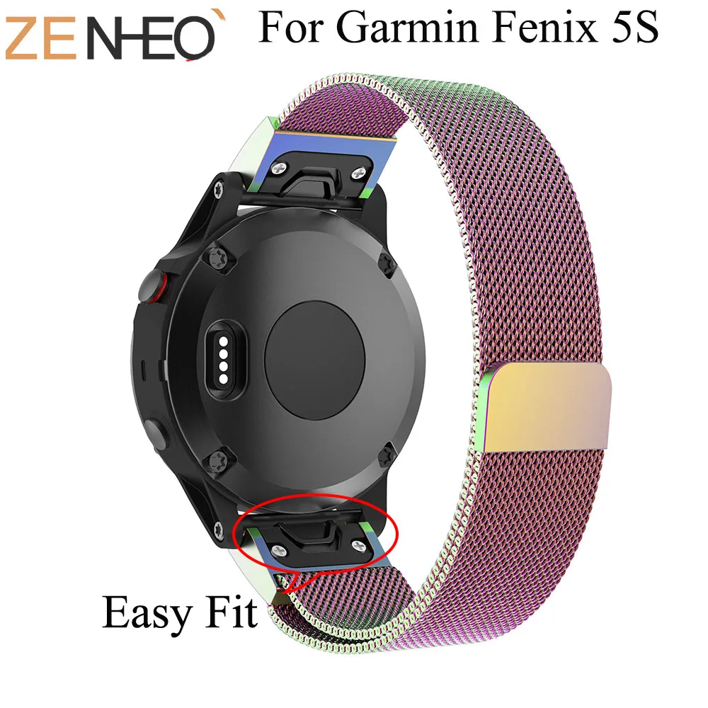 

20MM Watchband Strap for Garmin Fenix 5S Quick Release Milanese Loop Band Strap For Garmin Fenix 5S 5S Plus Easyfit Wrist Straps