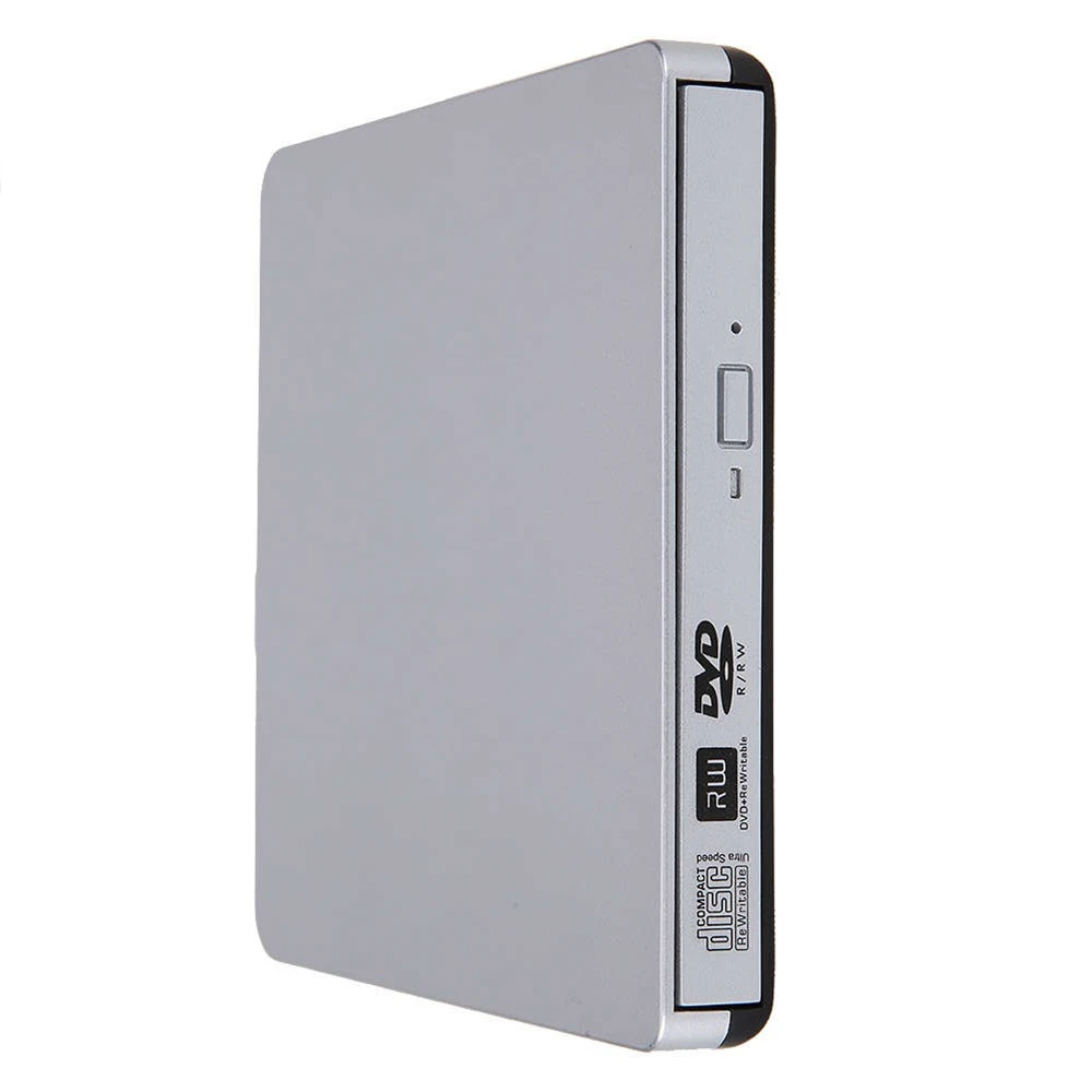 Maikou USB3.0 тонкий внешний драйвер CD+-RW DVD+-RW DVD-RAM писатель совместим с USB 2,0 для ПК, Mac, ноутбука-серебро