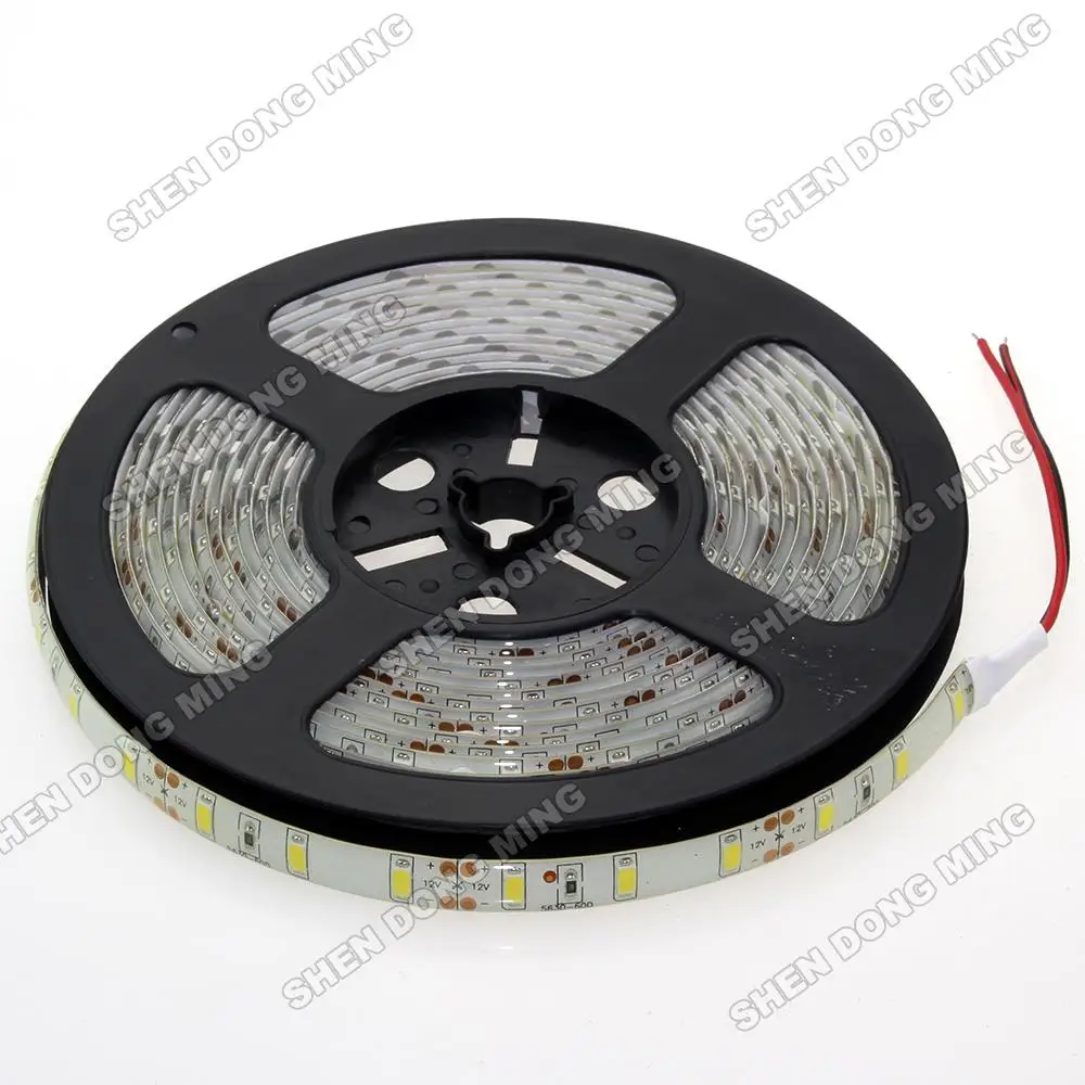 

Водонепроницаемая IP65 Светодиодная лента 5630 LED Гибкая 12V 5m 60 LED/m холодный белый теплый белый красный зеленый синий Светодиодная лента лампа лента