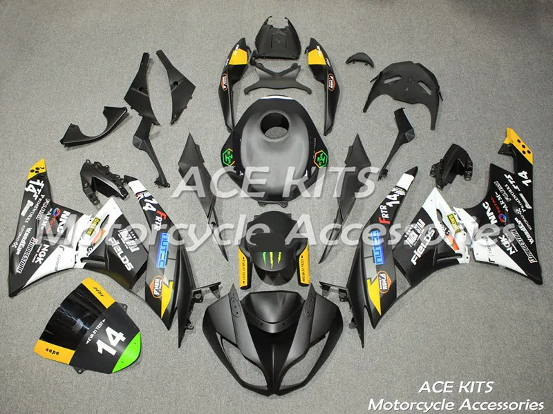 

New ABS motorcycle Fairing For kawasaki Ninja ZX6R 636 2009 2010 2011 2012 Injection Bodywor All sorts of color No.52