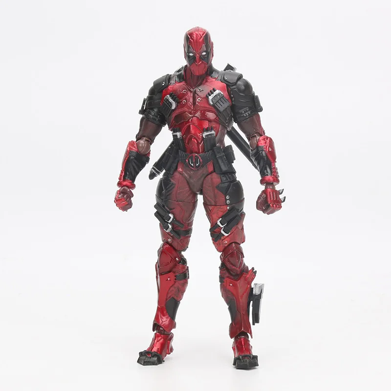 27 см Черная пантера фигурка Marvel Universe Variant Playarts ПВХ Фигурки Коллекционная модель игрушки Marvel игрушки Мстители - Цвет: deadpool opp
