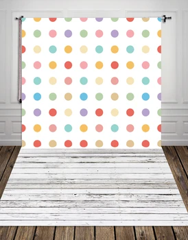 

light color polka dot printed indoor backdrops for photo studio Digital baby background for photography XT-3354