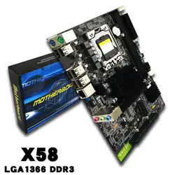 X58-1336 материнской LGA1366 Поддержка DDR3 памяти USB2.0 24/7 знающих быстрого реагирования SATA 3 ГБ/сек. разъем