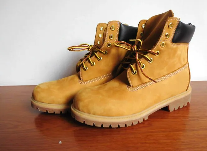 Botas amarillas para hombre, zapatos de punta redonda de cuero genuino, con  relleno de algodón, a la moda, clásico|boot women shoes|bootshoe tree boots  - AliExpress