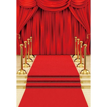 

Red Carpet Curtain Wedding Photography Backdrop Celebrity Party Themed Stage Photo Booth Background Fond Photographie