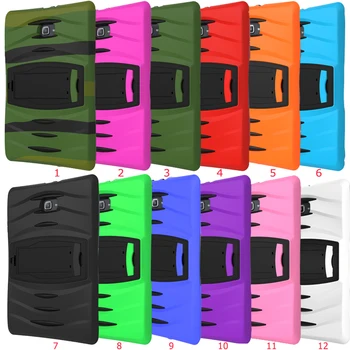 

30pcs/lot Armor Hybrid Heavy Duty Silicone+PC ShockProof Hard Case With Kickstand For Samsung Galaxy Tab A 10.1 2016 T580 T585