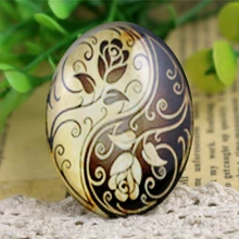 2 шт. 30x40 мм Новая мода Цветок Тай Чи ручной работы фото стеклянные кабошоны узор куполообразные ювелирные изделия аксессуары Supplies-I3-09