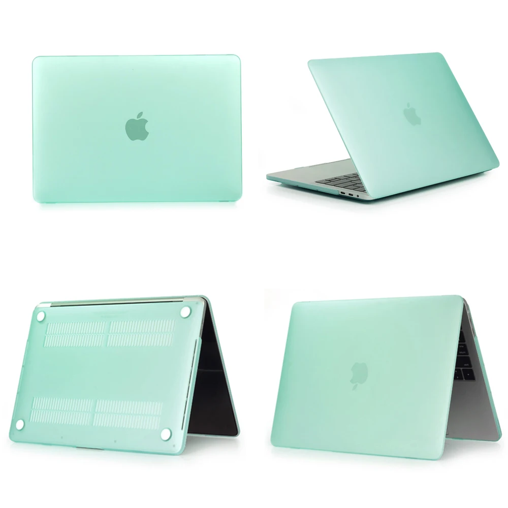 Matte Green Матовый чехол для ноутбука MacBook Air 11 retina 12 Pro 15 touch bar A1707 Pro 16 A2141 Air 13 Touch ID A1932 чехол - Цвет: Matte Green