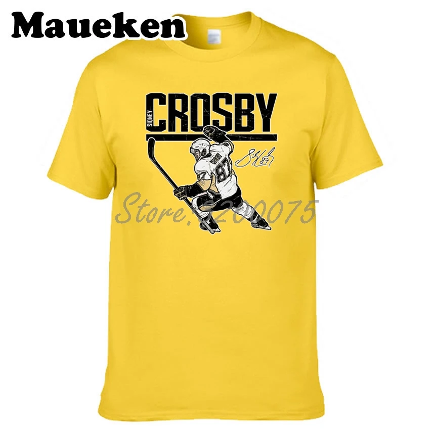 Модная футболка наивысшего качества Sid 87 Sidney Crosby футболки с коротким рукавом 100%