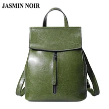 Fashion Designer Women Genuine Leather Backpack Shoulder School Bags for Teenagers Travel Oil Wax Cow Female Knapsack Back Bag
