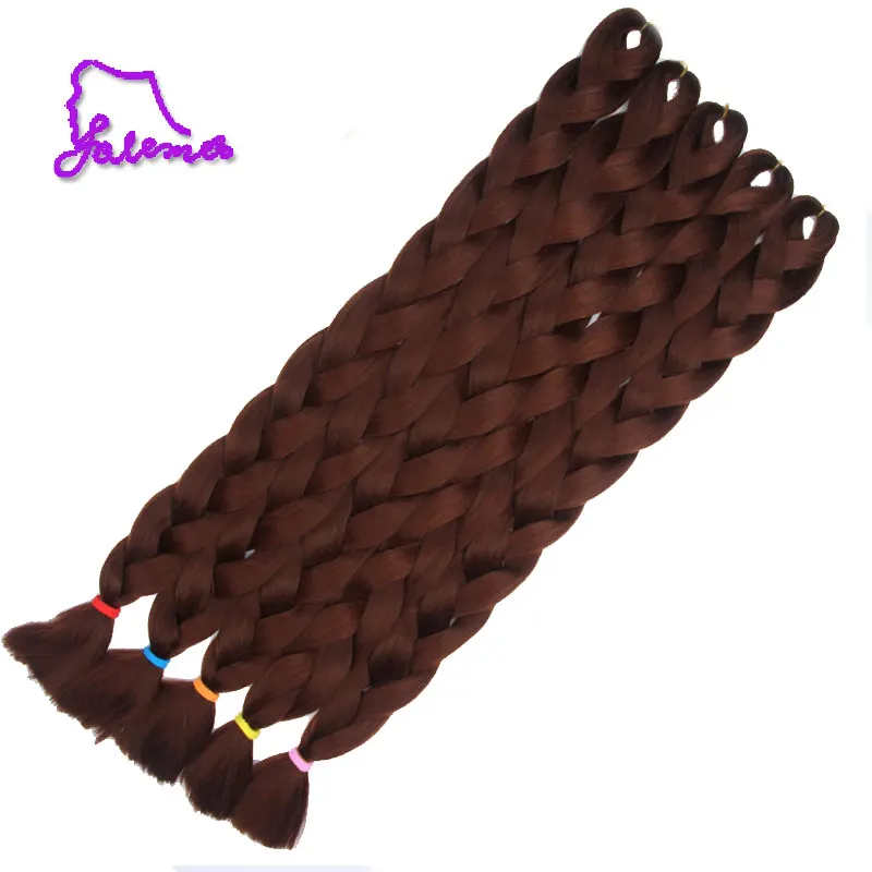 FALEMEI 82 дюйма 165 г/упак. огромные вязанные крючком плетеные волосы для наращивания синтетические косички цвета волос для афроамериканских женщин - Цвет: #33