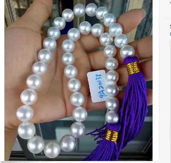 

classicAAA 12-15mm south sea round white pearl necklace 18inch14k/20