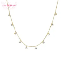 Mavis Hare нержавеющая сталь 3 мм кристалл NANI колье ожерелье с 10 шт. циркон кристалл кулон как мода леди лучшие ювелирные изделия 1 шт