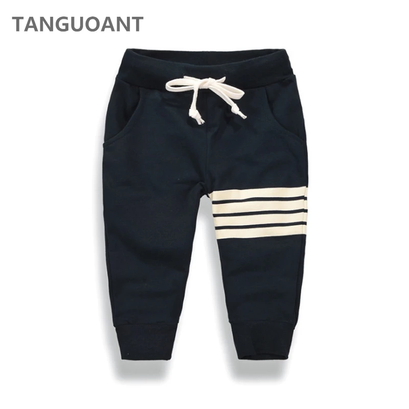 

New Arrival Children Pants, Drop Shiping Boys And Girls Harme Pants, White Stripes Printed Kids Trousers, Toddler Pant With Elas