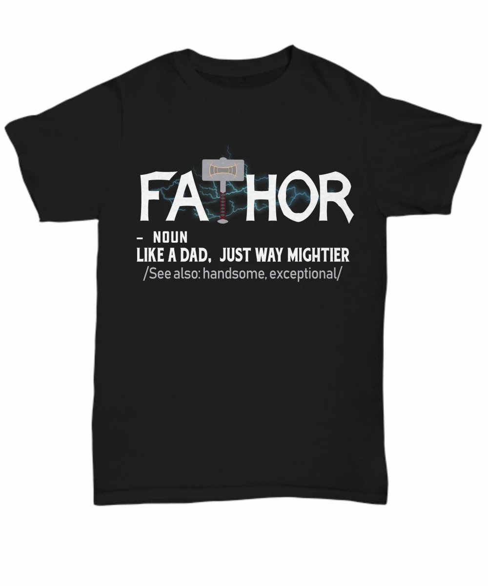 Забавная футболка с надписью «fapor Definition Thor Dad» для отцов