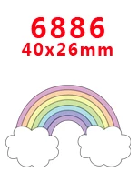 6886 30 шт мультфильм персонаж плоское украшение из смолы PR 6759 - Цвет: 6886