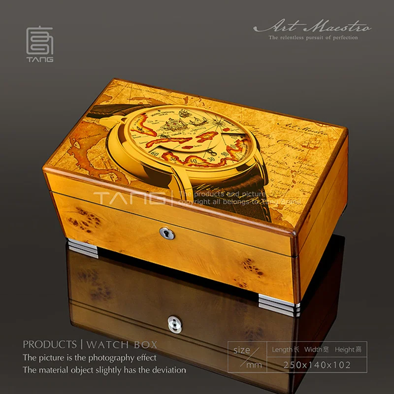 4 Slots Watch Box Storage Case Caixa