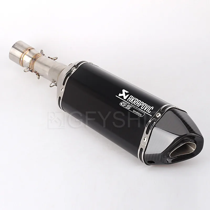 Para BMW F800GS 2008 a 2017 F700GS F650GS escapar 08-17 Slip-en la motocicleta Akrapovic tubo de Escape silenciador con enlace de sistema