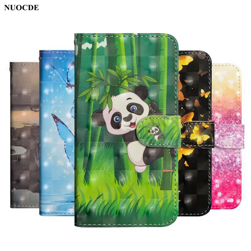 

NUOCDE PU Leather Case For Asus Zenfone 3 Max ZC553KL Lovely Pattern Leather Cover for Zenfone 3 Max ZC553 Flip Wallet Case
