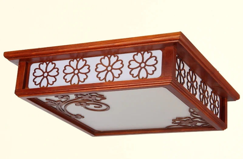 Потолочная Светодиодная лампа в Восточном китайском/японском стиле Деревянный