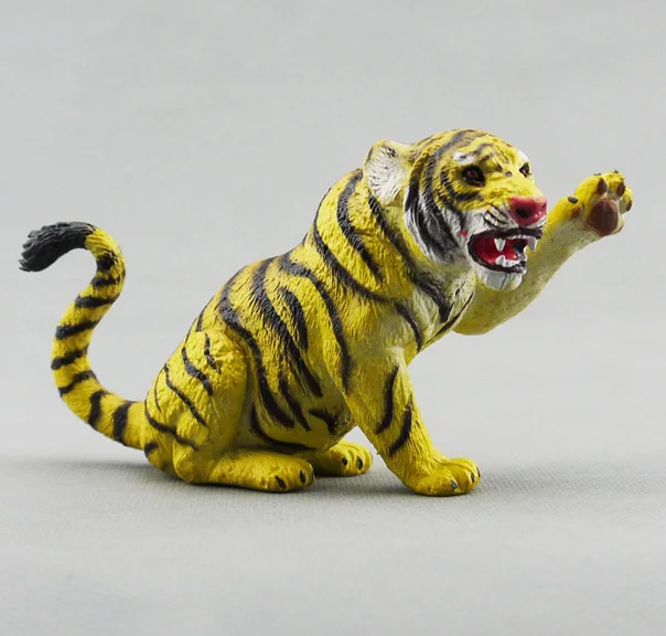 

America 3AAA brand bulk simulation wild animal toy tiger toy model of children's toys model Lift claw tiger model
