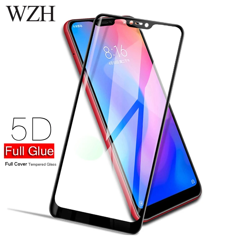 5D полное клеевое покрытие закаленное стекло для Xiaomi Pocophone F1 Mi A2 Lite Max 3 8 SE Redmi Note 5 Pro