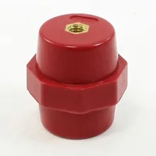 UXCELL SM7100 10KV Выдерживает напряжение 6 мм диаметр 35 мм Высокая шина изолятор поддержка усиленные изоляторы красный
