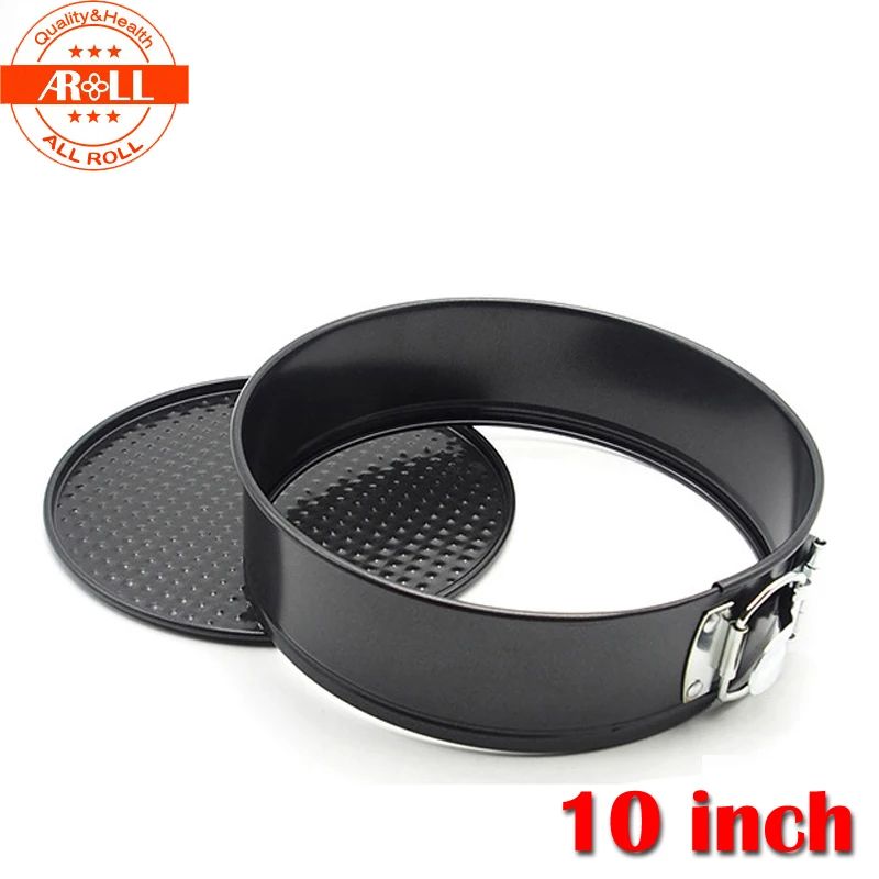 10 Inch Removable Bottom Cake Mold Metal Non Stick Round Baking Cake Pan Ring Mould Dish with