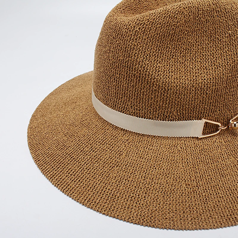 Женские фетровые шляпы ROSELUOSI повседневные однотонные вязаные шапки для девушек в