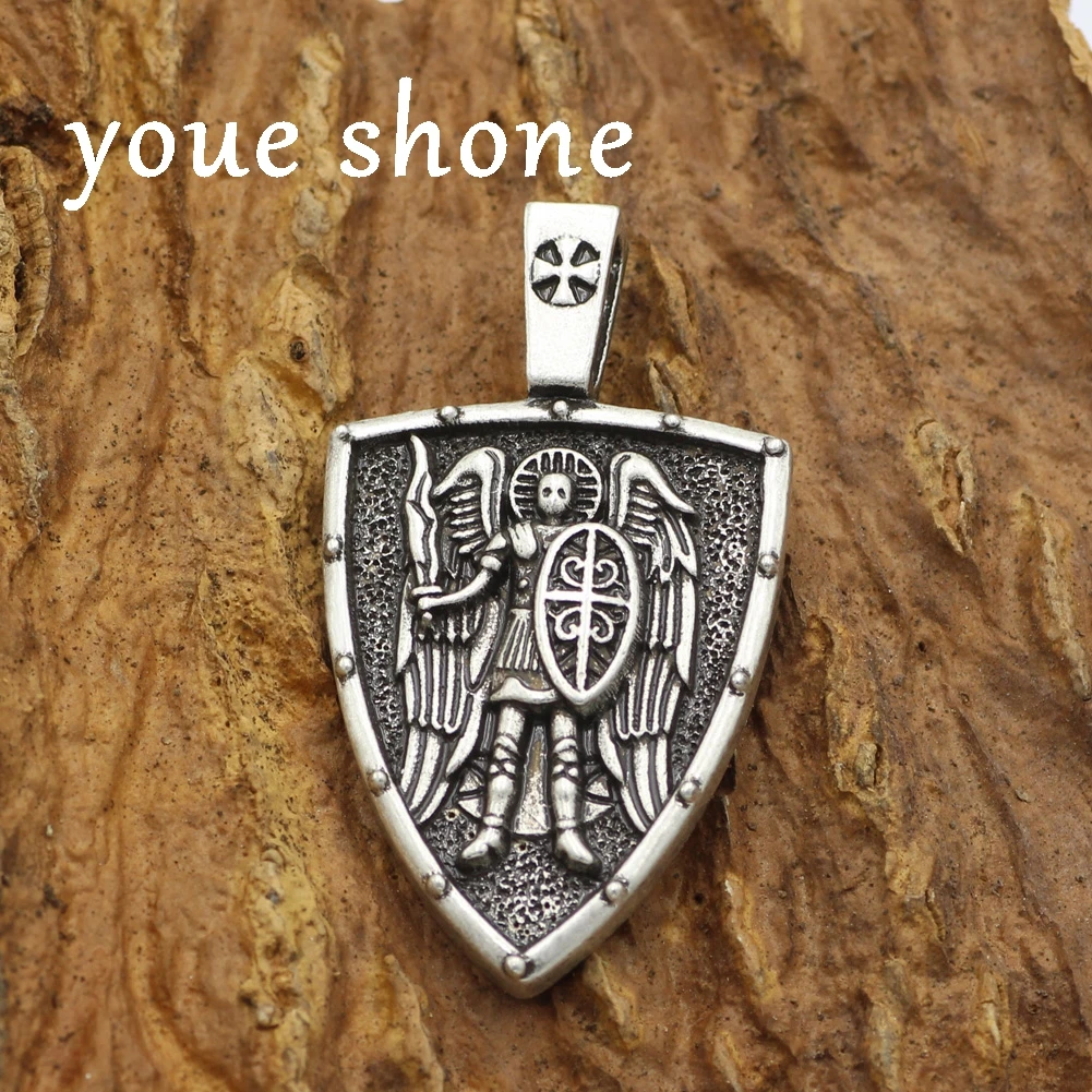 Мужское и женское ожерелье с подвеской в виде медали св. Майкла|pendant necklace|necklace