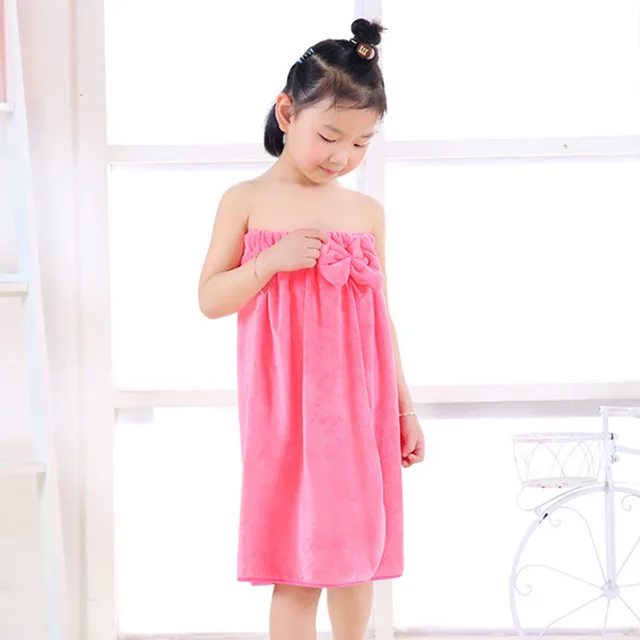 Buy 1pc Child Bathrobe Kids Robes Girls Hooded Towel