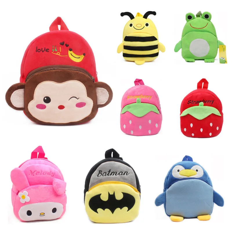 

2018 Cartoon Kids Plush Backpacks Baby Mini Schoolbag Hello Kitty kindergarten Backpack Cute Children School Bags for Girls Boys