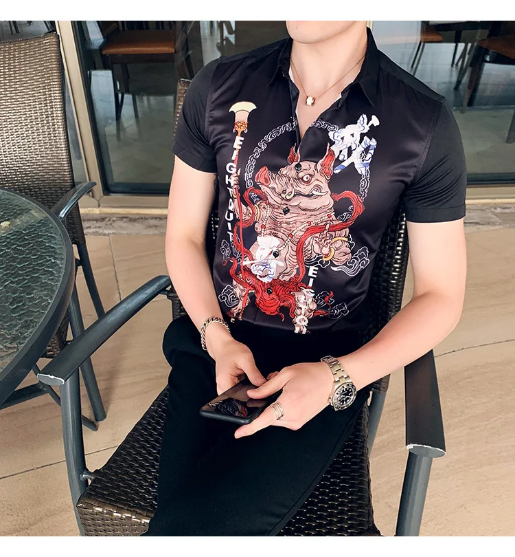 Мужская летняя рубашка Social Slim Fit рубашки для мальчиков для мужчин s клуб Пром Camisa Masculina Ropa De Hombre повседневные рубашки