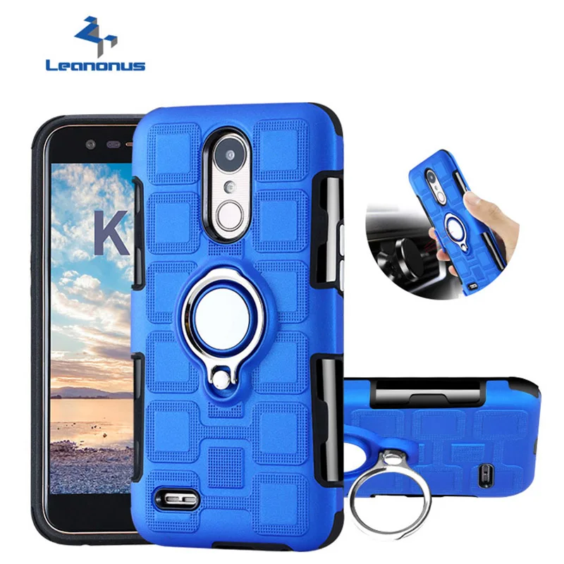 Гибридный бронированный чехол с кольцом на палец для LG K4 K8 K10 2017 Q6 Plus Q8 Mini Car