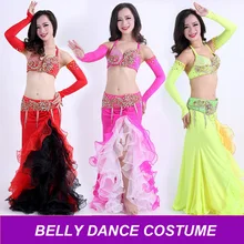 Танцевальная одежда для выступлений, женские элегантные костюмы для танца живота, 5 шт., комплект для бальных танцев