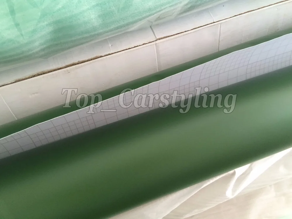 Army Green Matte Vinyl Wrap Film MATT Car Wrap With Air Bubble Free Matte military Foile For Vehicle Graphic  (4)